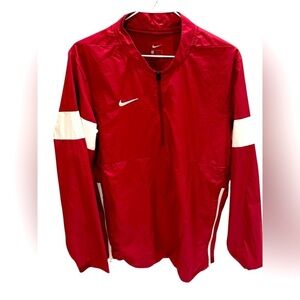 Nike Football 1/2 Zip Side Zips Crimson White Jacket Men’s Size Small